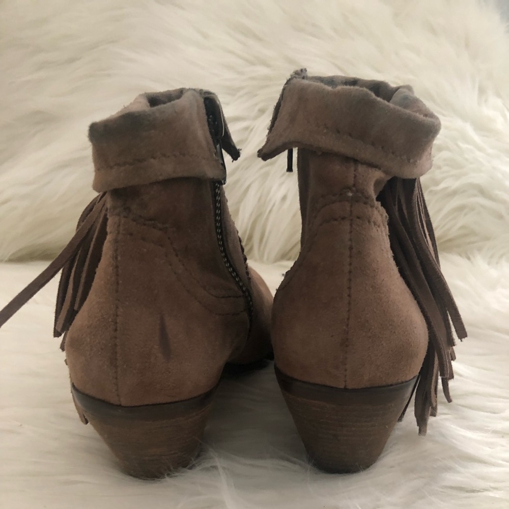 Sam Edelman Suede Fringed Booties - Picture 5 of 9